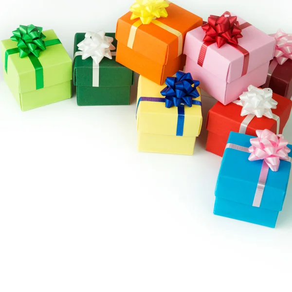 Scatole regalo multicolore — Foto Stock