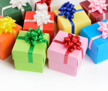 Multi renk hediye kutuları