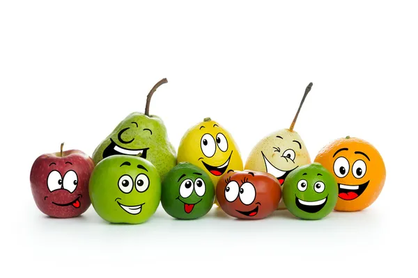 Fruit personnages de bande dessinée — Photo