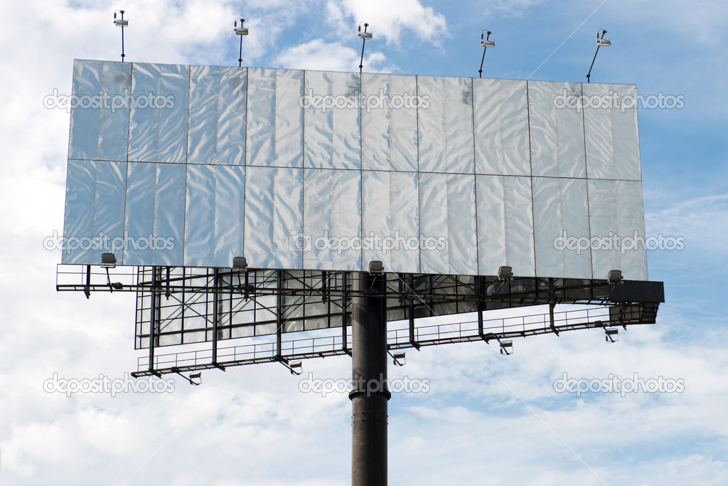 Blank giant billboard
