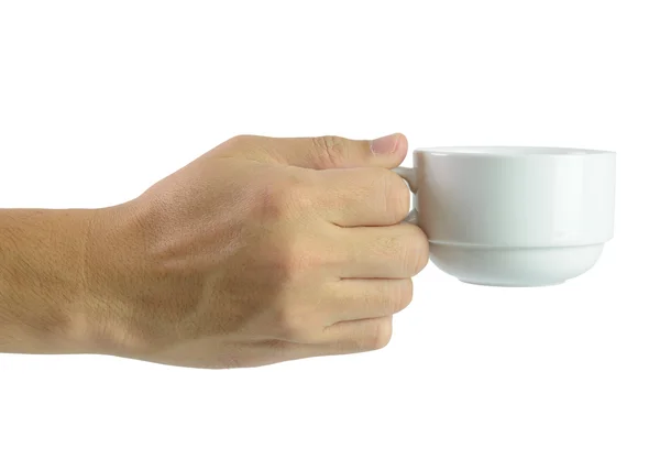 Handvast koffiekopje — Stockfoto