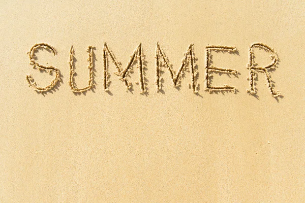 Word summer on beach — Stock Photo, Image