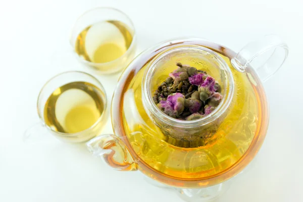 Flor chá de vaso de ervas — Fotografia de Stock