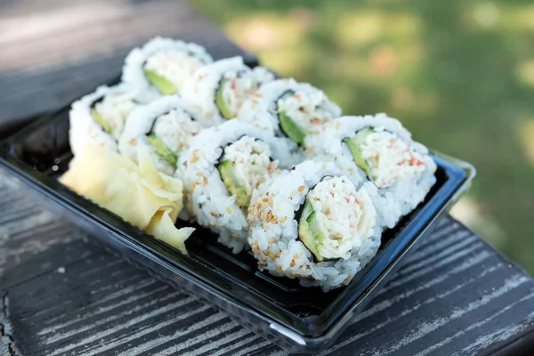 California rolls maki sushi japanese foods — стокове фото