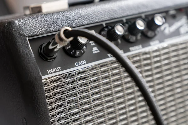Close up of electric guitar amplifier — Stock Photo, Image