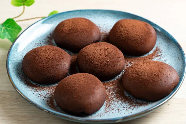 Japanese Dessert Chocolate Tiramisu Mochi Glutinous Rice Ball — Stockfoto