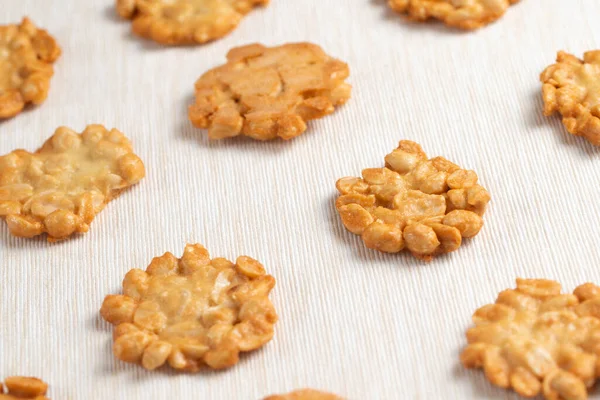 Zelfgemaakte Knapperige Pinda Koekjes Biscuit Japanse Chinese Traditionele Stijl — Stockfoto