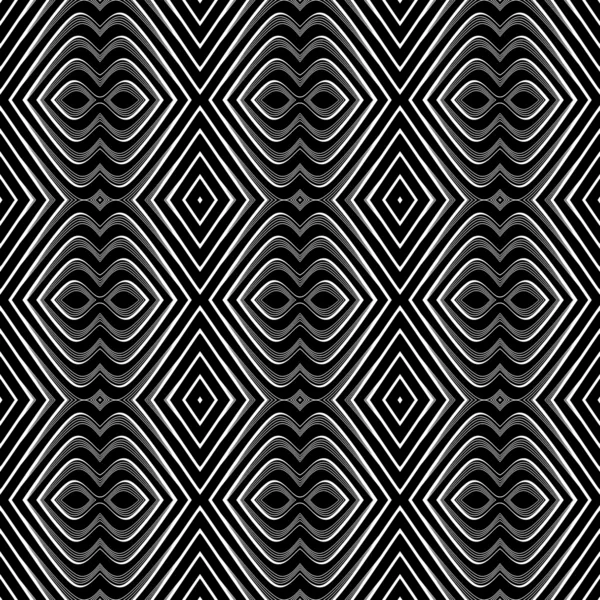 Naadloze geometrische op-art patroon. — Stockvector