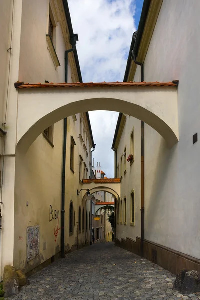 Old street in Olomouc (Olmütz), Czech Republic. — 图库照片