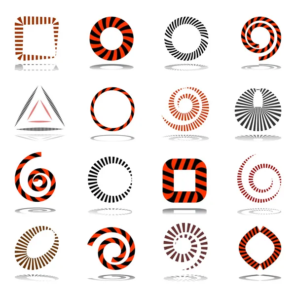 Elementos de diseño a rayas . — Archivo Imágenes Vectoriales
