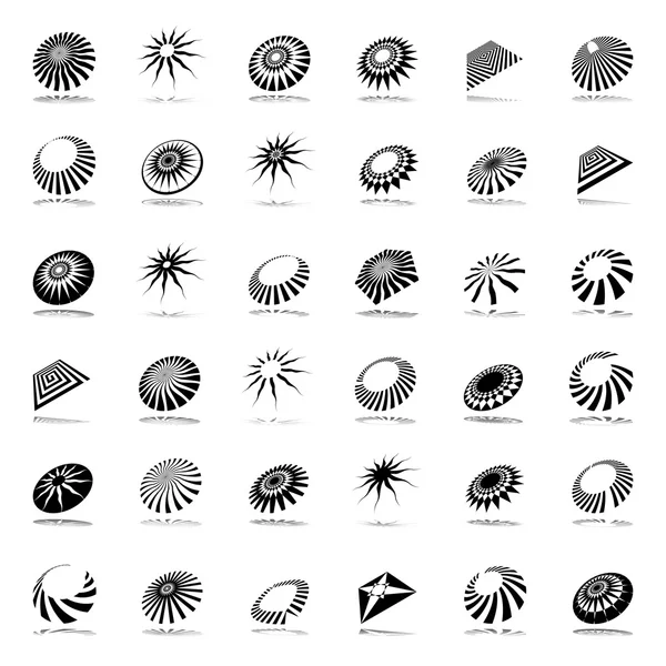 Elementos de diseño establecidos. Iconos abstractos . — Archivo Imágenes Vectoriales