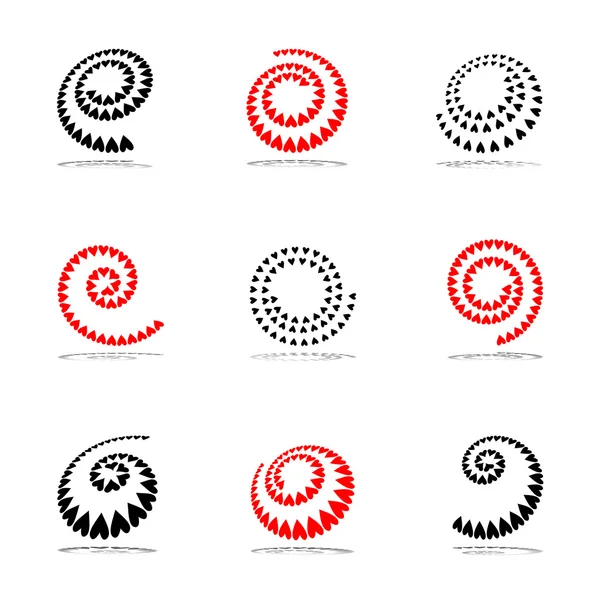 Conjunto de elementos de diseño espiral . — Archivo Imágenes Vectoriales