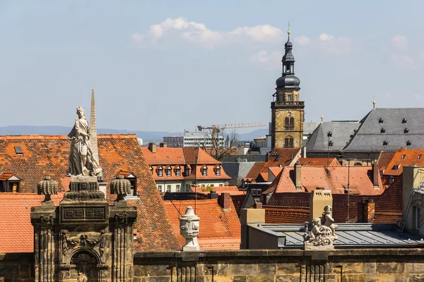 Bamberg, Németország. Nézd a domplatz. — Stock Fotó
