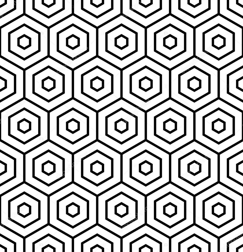 Hexagons texture. Seamless geometric pattern.