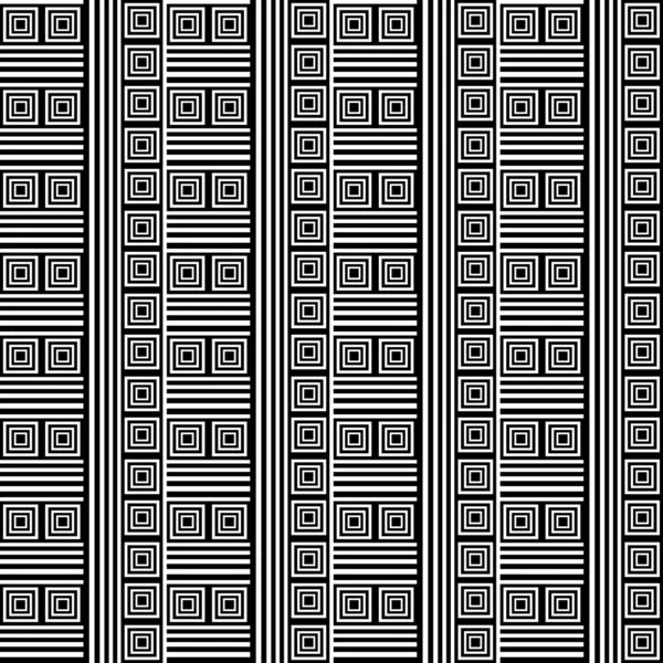 Struttura geometrica senza cuciture. Modello a righe con elementi quadrati — Vettoriale Stock