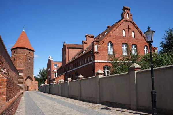 Gotické opevnění v lembork, Polsko. — Stock fotografie