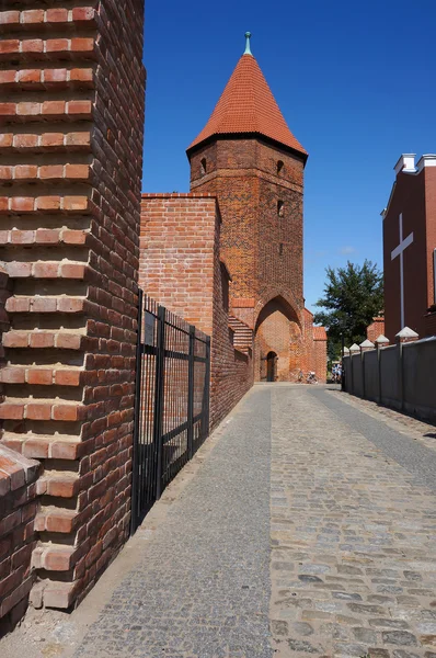 Fortificazioni gotiche a Lembork, Polonia . — Foto Stock