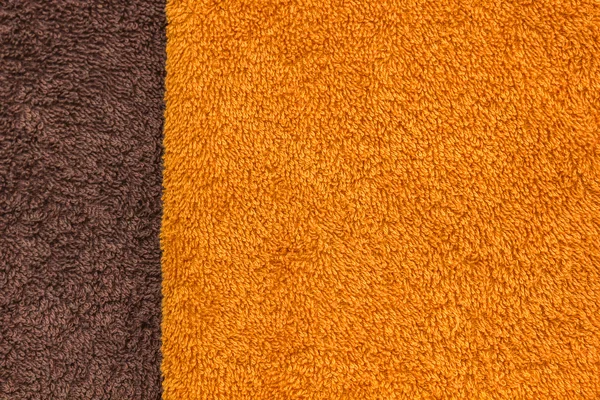 Textura de toalla naranja y marrón . — Foto de Stock