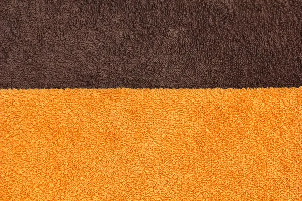 Textúra narancssárga és barna törölköző. — Stock Fotó