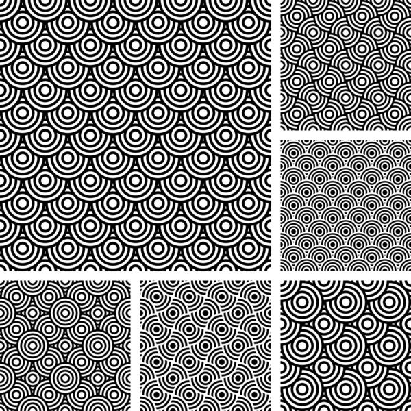 Seamless patterns set. — Stock Vector