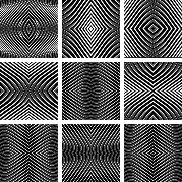 Шаблоны, созданные в стиле op art . — стоковый вектор