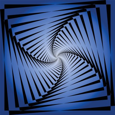 burulma hareketi yanılsama. mavi arka plan.