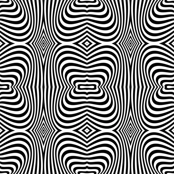 Texture op art sans couture. Conception de motif zèbre . — Image vectorielle