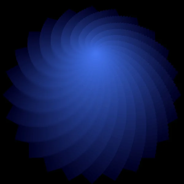 Rotatie vorm. abstracte diepe blauwe achtergrond. — Stockvector