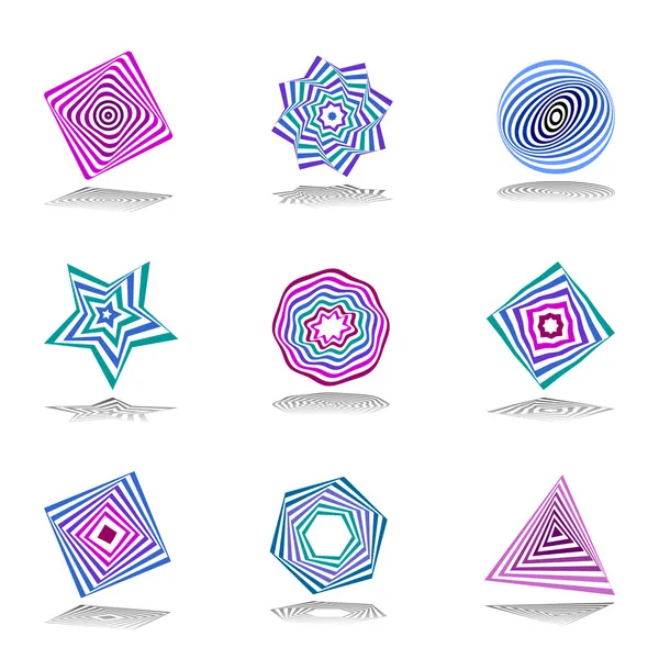 Design elements set. Abstract color icons. — Stock Vector