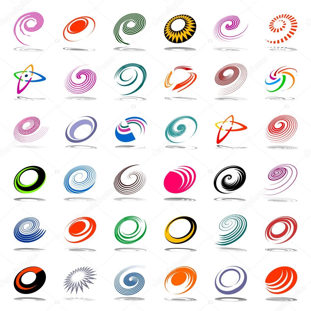 Spiral and rotation design elements. 