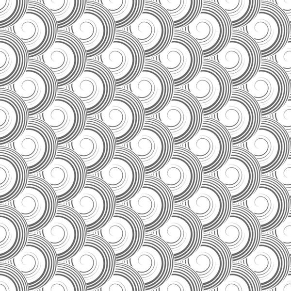 Seamless texture with circle spiral elements. — Stock Vector