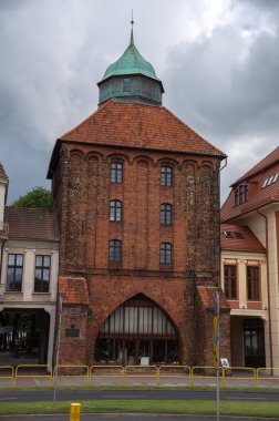  The New Gate (Nowa Brama) 14th century in Slupsk, Poland. clipart