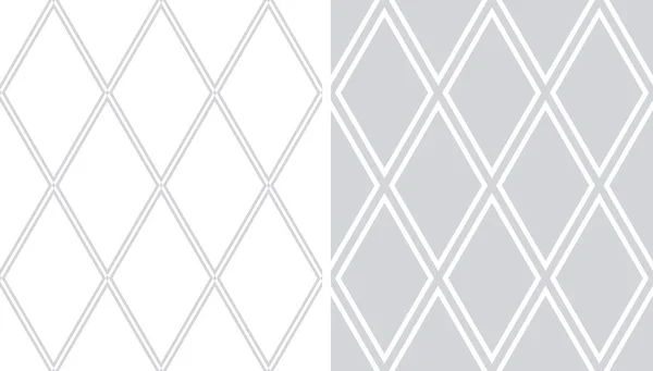Set Seamless Geometric Diamonds Patterns Vector Art — Stock Vector