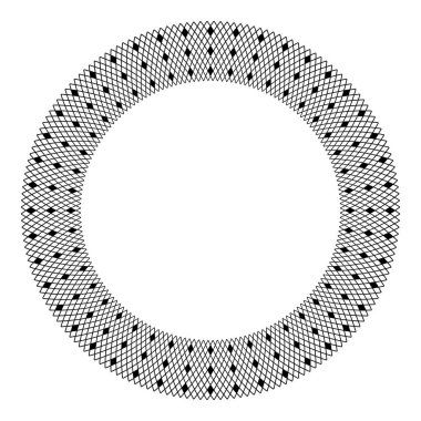 Yuvarlak çerçeve için soyut geometrik çember deseni. Vektör sanatı.