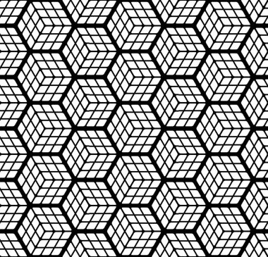 Kusursuz geometrik operasyon sanatı. Üç boyutlu illüzyon etkisi. Vektör illüstrasyonu.