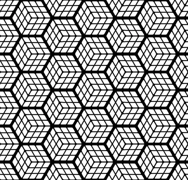 シームレスな幾何学的なオペアンプアートパターン 3次元錯視効果 ベクターイラスト — ストックベクタ
