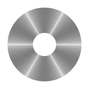 Soyut eşmerkezli halka şekli. Vektör sanatı.