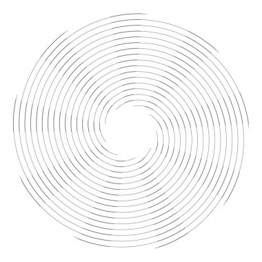Spiral çizgiler soyut tasarım elementi. Vektör sanatı.