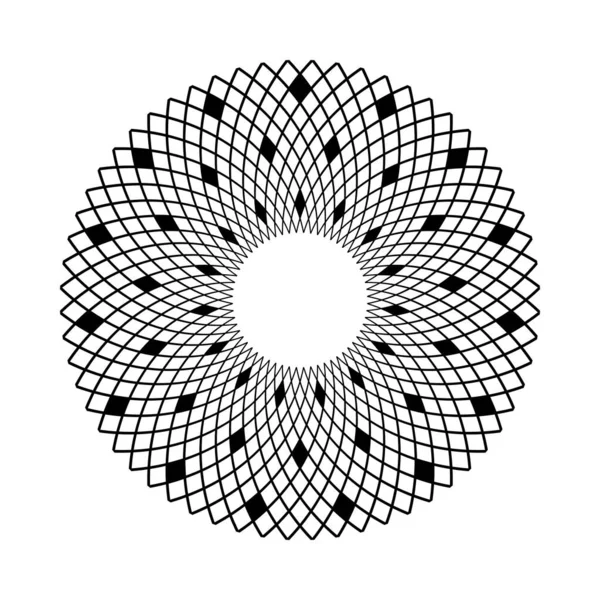 Абстрактный Геометрический Рисунок Круга Решётки Векторное Искусство — стоковый вектор