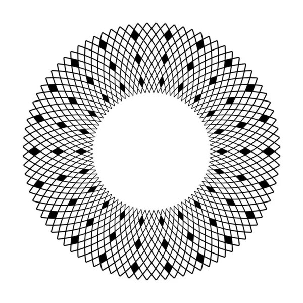 Abstraktes Geometrisches Gitterkreismuster Vektorkunst — Stockvektor