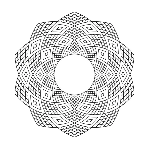 Patrón Círculo Geométrico Decorativo Abstracto Arte Vectorial — Vector de stock