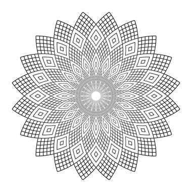 Soyut dekoratif geometrik daire deseni. Vektör sanatı.