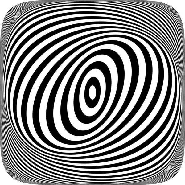 Opアートパターンにおける渦の渦の動きの錯覚 線のテクスチャ ベクターイラスト — ストックベクタ