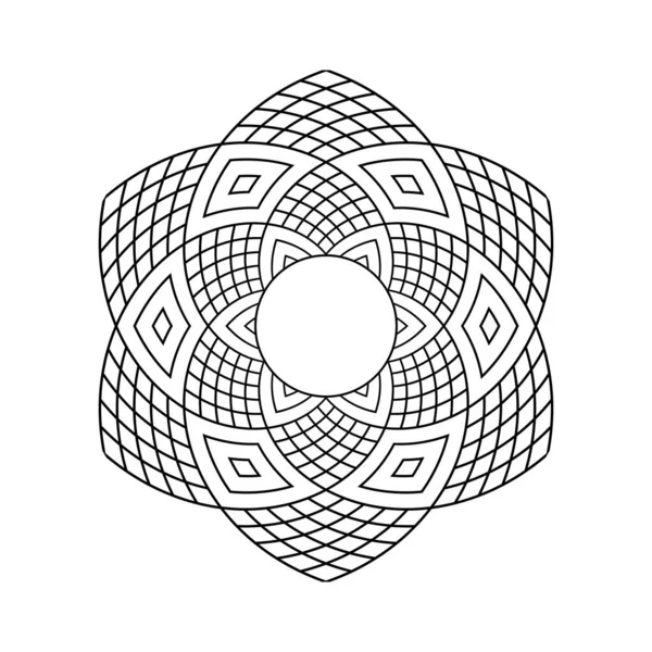 Patrón Círculo Geométrico Decorativo Abstracto Arte Vectorial — Archivo Imágenes Vectoriales