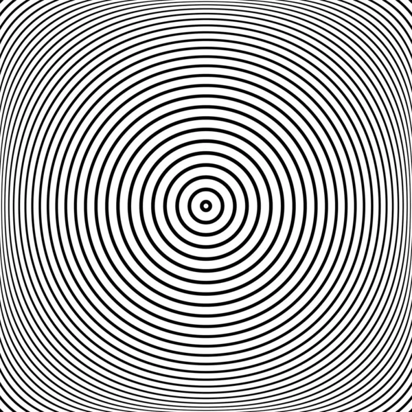Koncentriske Ringe Mønster Abstrakt Cirkel Linjer Tekstureret Baggrund Med Illusion – Stock-vektor