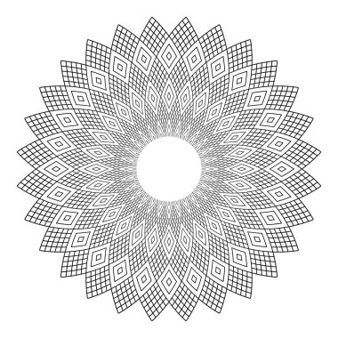 Soyut dekoratif geometrik daire deseni. Vektör sanatı.