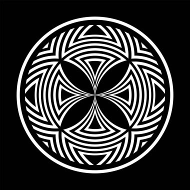 Soyut geometrik daire tasarım elementi. Vektör sanatı.