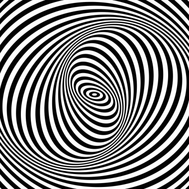 Operasyon sanatında girdap hareketinin yanılsaması. Çizgi dokusu. Vektör illüstrasyonu.