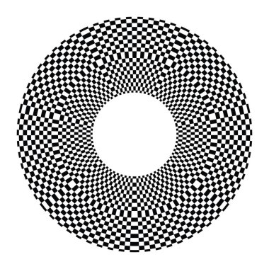 Soyut geometrik işaretlenmiş daire deseni. Vektör sanatı.