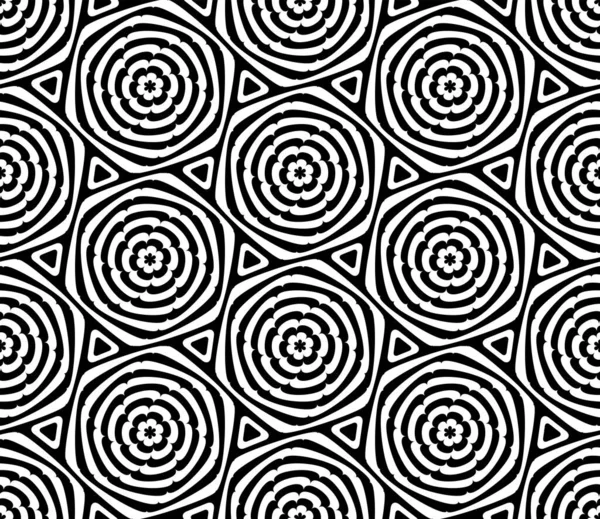 Hexagones Geométricos Sin Costura Abstractos Triángulos Patrón Floral Textura Arte — Archivo Imágenes Vectoriales
